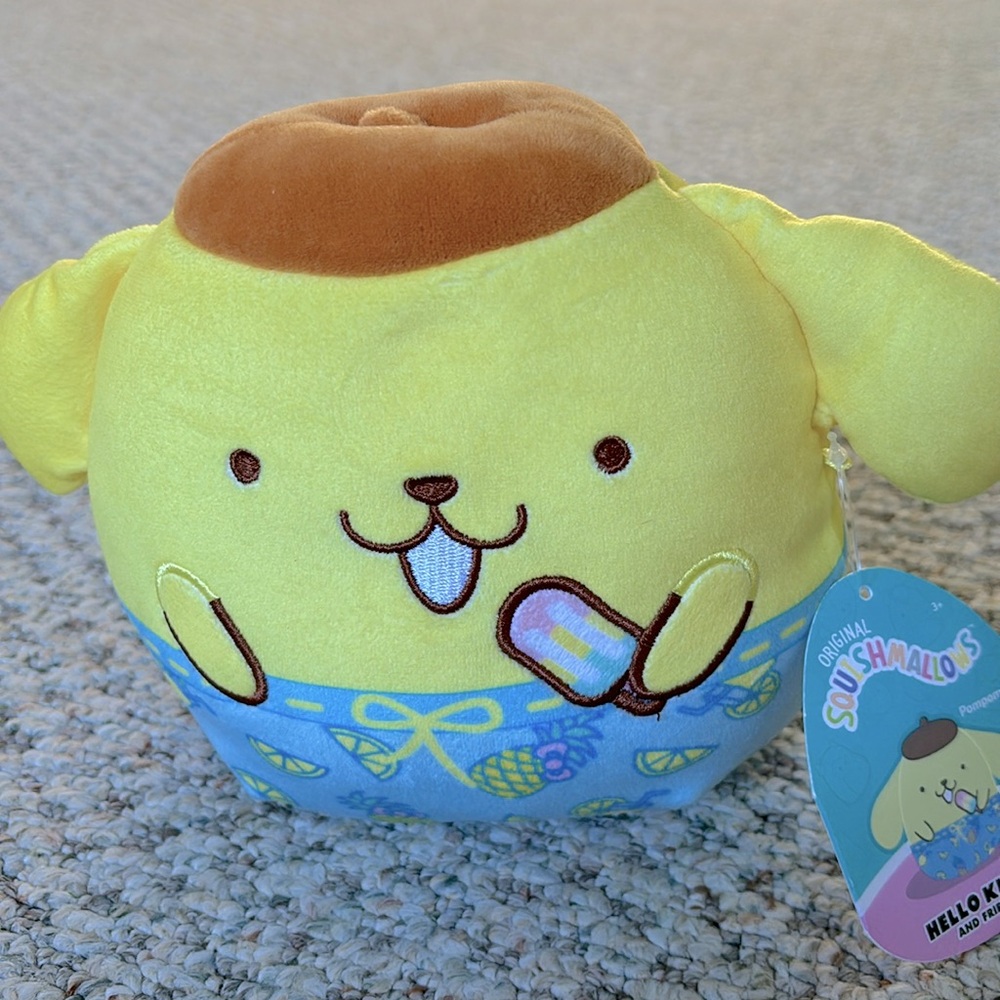 POMPOMPURIN HELLO KITTY AND FRIENDS SQUISHMALLOW